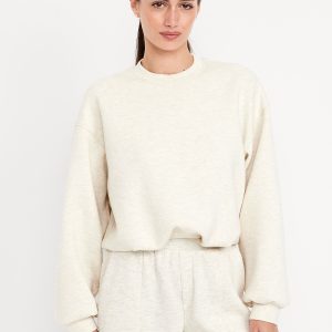 Bounce Fleece Bubble-Hem Sweatshirt
