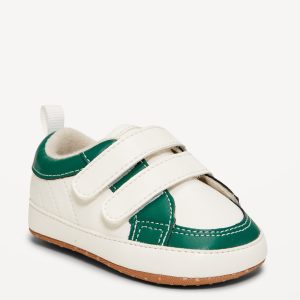 Double Secure-Strap Faux-Leather Sneakers for Baby