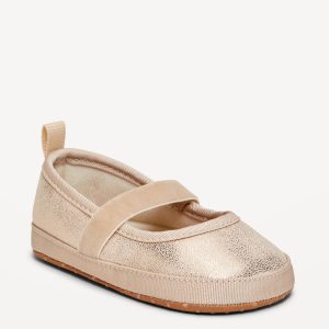 Shiny Faux-Leather Ballet Flats for Baby