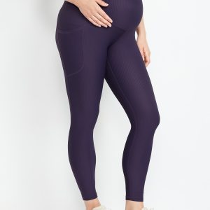 Maternity Full Panel PowerSoft 7/8 Rib Leggings