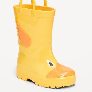 Tall Duck-Graphic Rain Boots for Toddler Boys