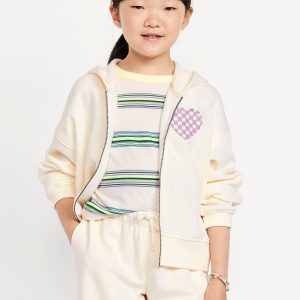 Favorite Fleece Printed Zip-Front Hoodie for Girls