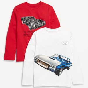 Long-Sleeve Graphic T-Shirt 2-Pack for Boys