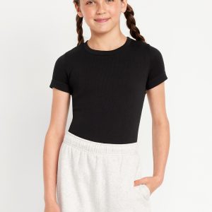 Fitted Seamless Ribbed Performance Top for Girls