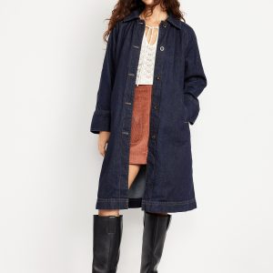 Long Denim Barn Coat