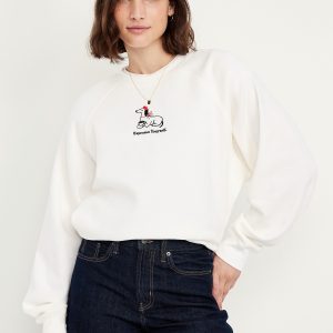 SoComfy Oversized Graphic Raglan Sweatshirt