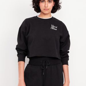Dynamic Fleece Oversized Crop Sweatshirt