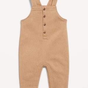 Fleece Button-Front Overalls for Baby