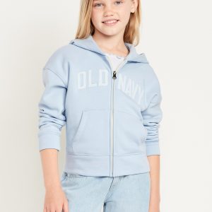 Logo-Graphic Zip Hoodie for Girls