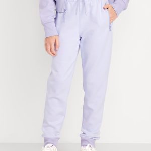 Slim High-Waisted Dynamic Fleece Joggers for Girls