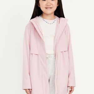 Water-Resistant Hooded Jacket for Girls