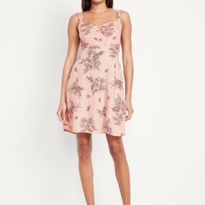 Fit & Flare Crepe Mini Dress