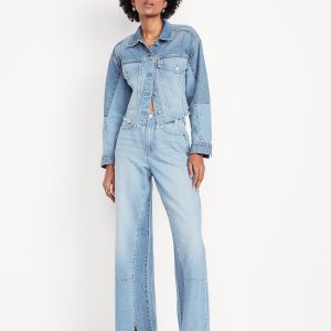 High-Waisted Baggy Wide-Leg Jeans