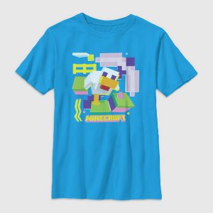 Minecraft Chicken Graphic T-Shirt For Kids