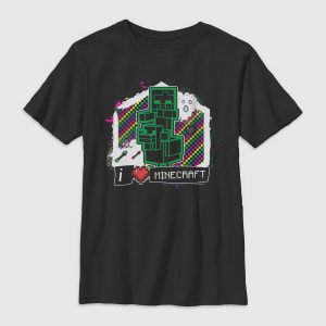 Minecraft Zombie Beware Jockey Graphic T-Shirt For Kids