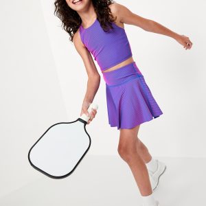 High-Waisted PowerSoft Ribbed Skort for Girls