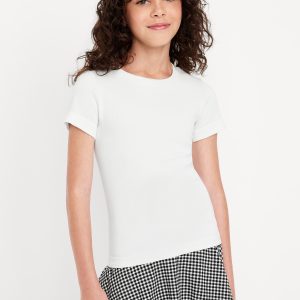 Fitted Seamless Ribbed Performance Top for Girls