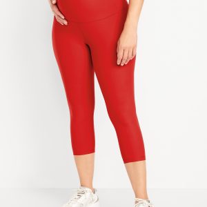 Maternity Full-Panel PowerSoft Crop Leggings