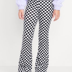 Printed High-Waisted Flared Leggings for Girls