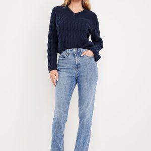 Extra High-Waisted Straight Jeans