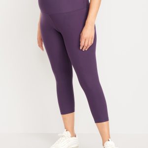 Maternity Full-Panel PowerSoft Crop Leggings