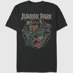 Jurassic Park Gate Circle Graphic T-Shirt