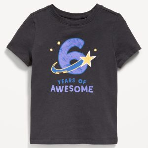 Short-Sleeve Unisex Birthday Graphic T-Shirt for Toddler