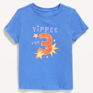 Short-Sleeve Unisex Birthday Graphic T-Shirt for Toddler