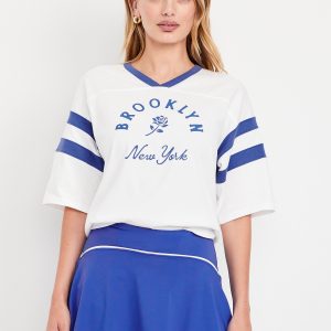 Heavyweight Football-Style Graphic T-Shirt