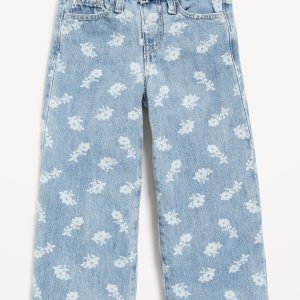 Printed Baggy Wide-Leg Jeans for Toddler Girls