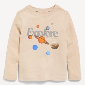 Long-Sleeve Unisex Graphic T-Shirt for Toddler