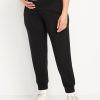 Maternity Bounce Fleece Rollover-Waist Jogger Sweatpants