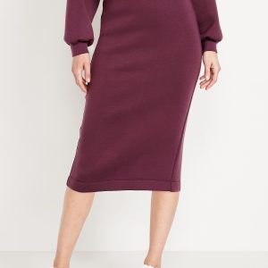 Extra High-Waisted Bounce Fleece Midi Skirt