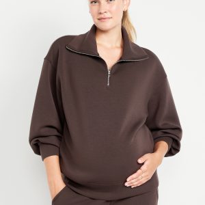 Maternity Bounce Fleece Half-Zip Pullover