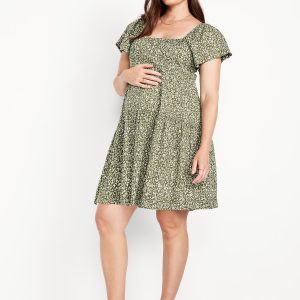 Maternity Square-Neck Mini Dress