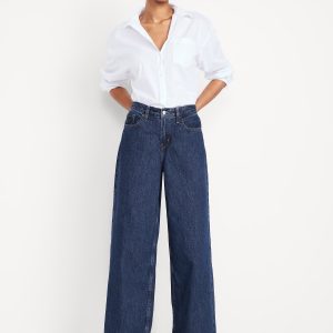 Mid-Rise Wow Baggy Wide-Leg Jeans