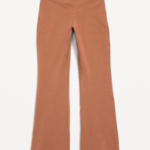 High-Waisted PowerChill Crossover Flared Leggings for Girls