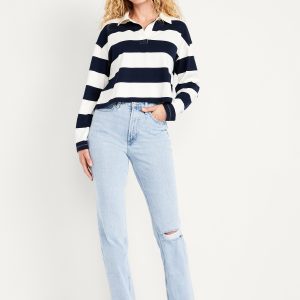 Extra High-Waisted Straight Jeans