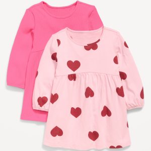 Long-Sleeve Fit and Flare Dress 2-Pack for Toddler Girls