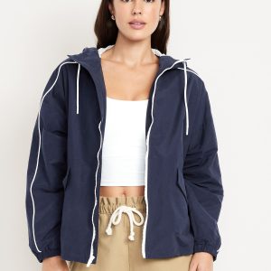 Hooded Zip Windbreaker