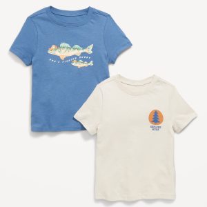 Unisex Short-Sleeve Graphic 2-Pack T-Shirt for Toddler