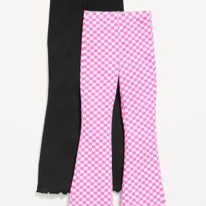 High-Waisted Flare Leggings 2-Pack for Girls