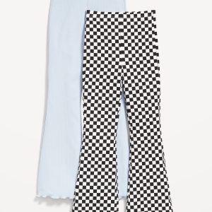 High-Waisted Flare Leggings 2-Pack for Girls