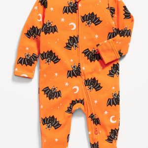 Printed 2-Way-Zip Sleep & Play Footed One-Piece for Baby
