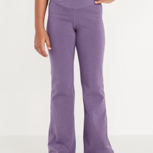 High-Waisted PowerChill Crossover Flared Leggings for Girls