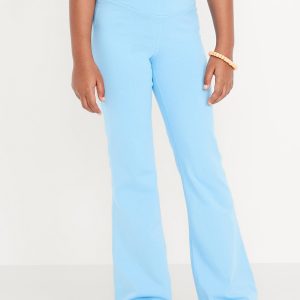 High-Waisted PowerChill Crossover Flared Leggings for Girls