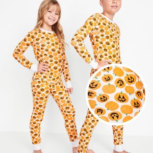 Gender-Neutral Snug-Fit Graphic Pajama Set for Kids