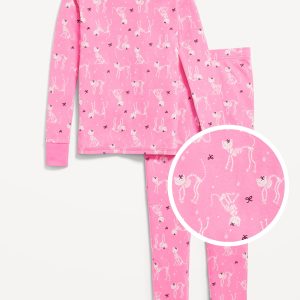 Printed Snug-Fit Graphic Pajama Set for Girls